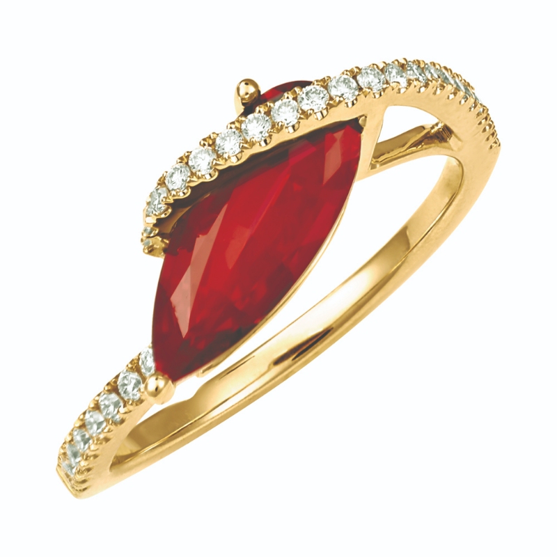 Lab-Grown Ruby Ring
