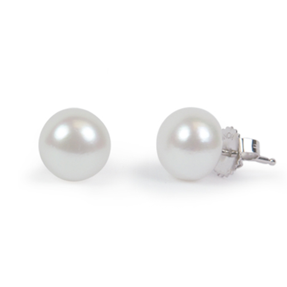 Sterling Silver 10 11mm White On Freshwater Cultured Pearl Stud Sterling Silver 10 11mm White On Freshwater Cultured Pearl Stud Earring E10 Butwhss