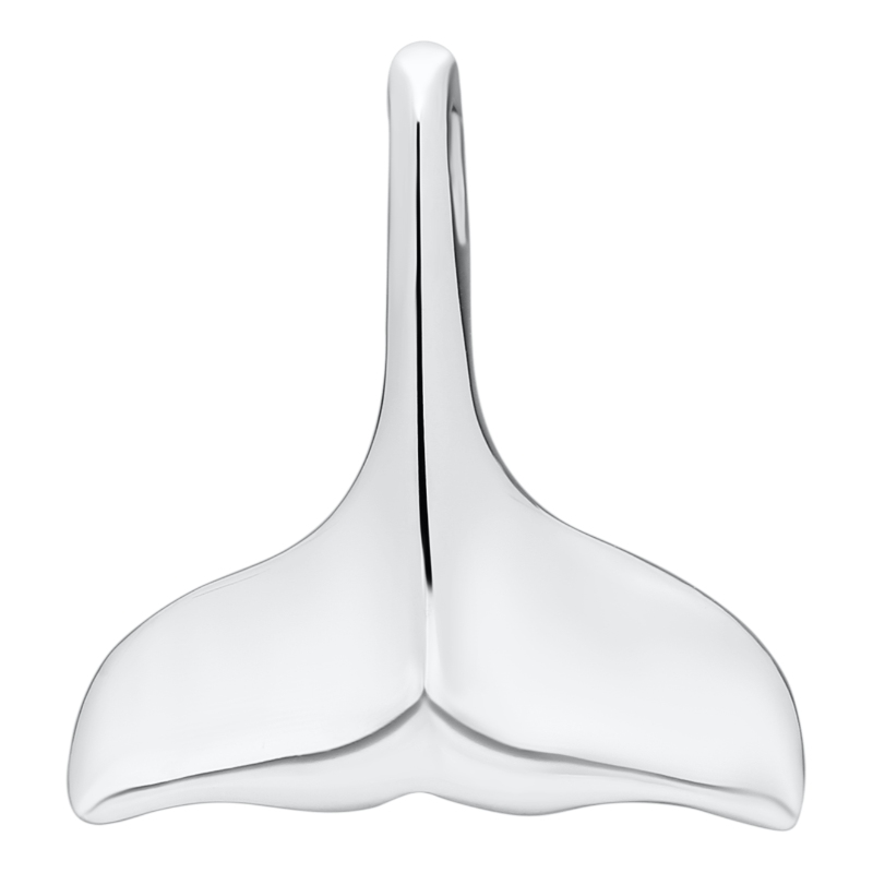 SS LG WHALE'S TAIL PENDANT