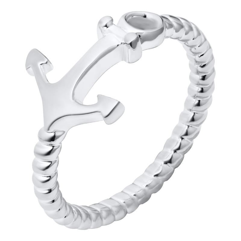 SS Sideways Anchor Ring Size 7