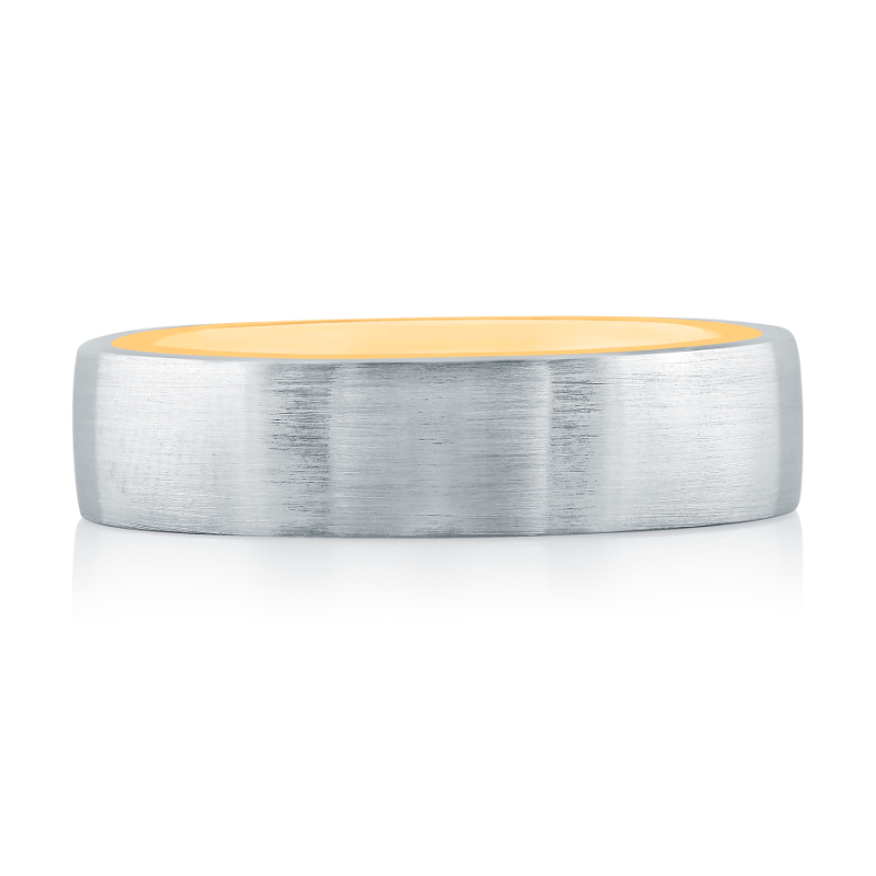 Two Tone Modern Men's Wedding Band