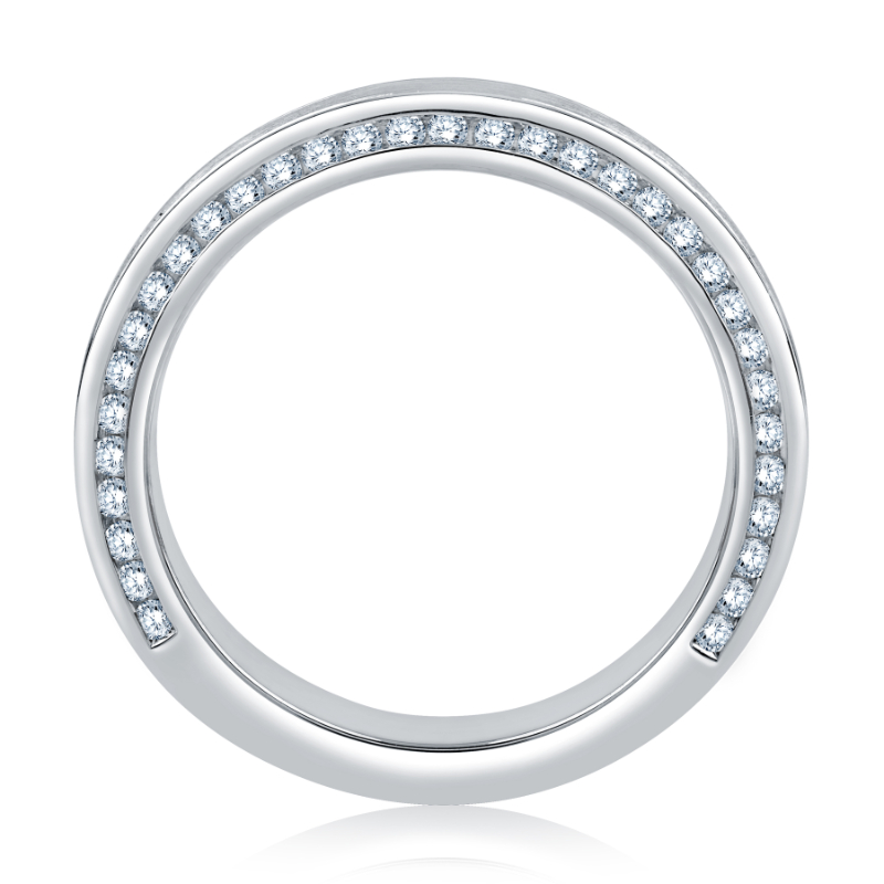 Channel Set Men's Wedding Band-