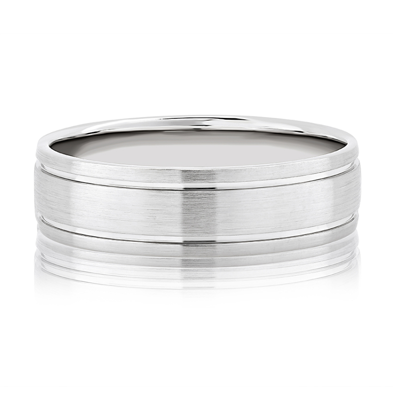 Scratch Finish Modern Men's Ring