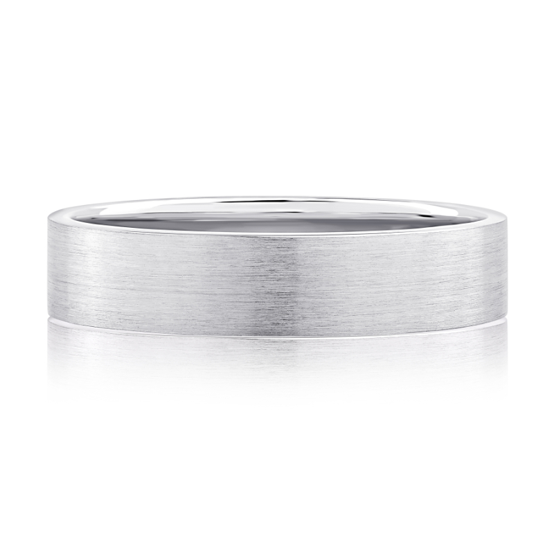 Matte Finish Men's Platinum Wedding Band