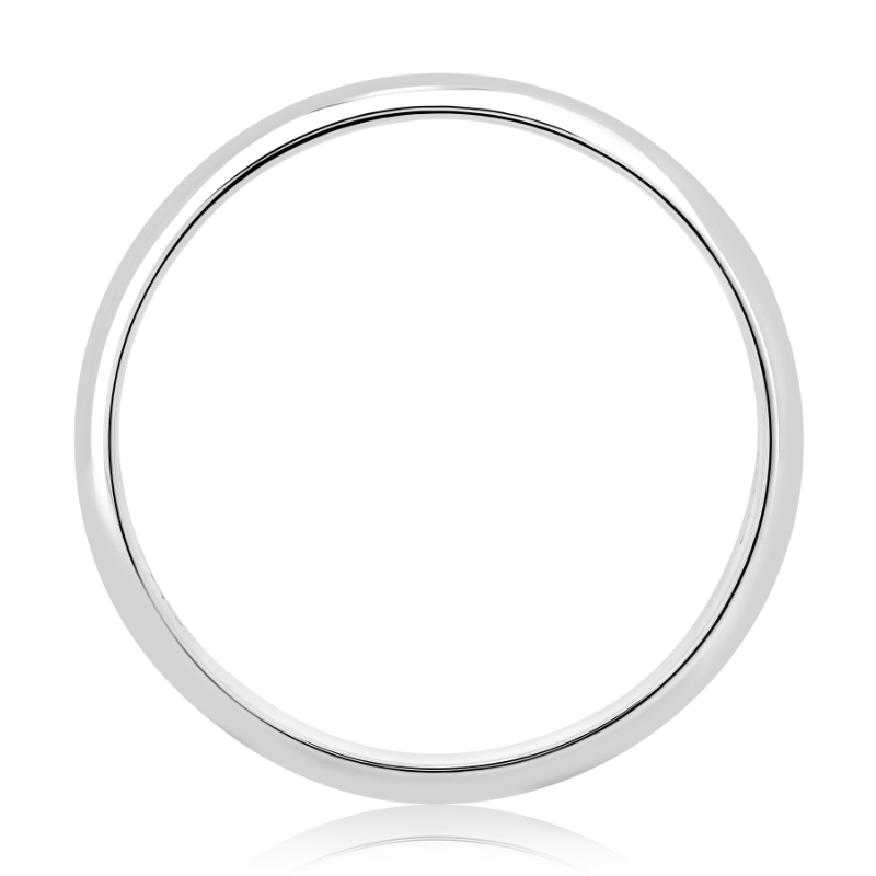 Dome Shaped Polished Platinum Men's Wedding Band-1