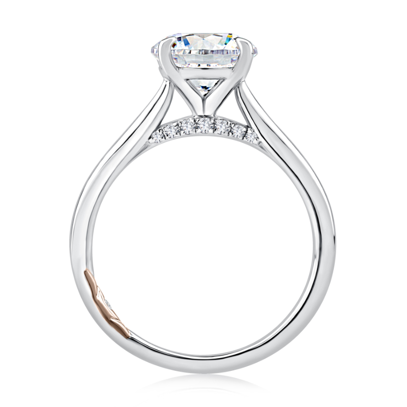 Round Solitaire Peek-A-Boo Diamond Engagement Ring