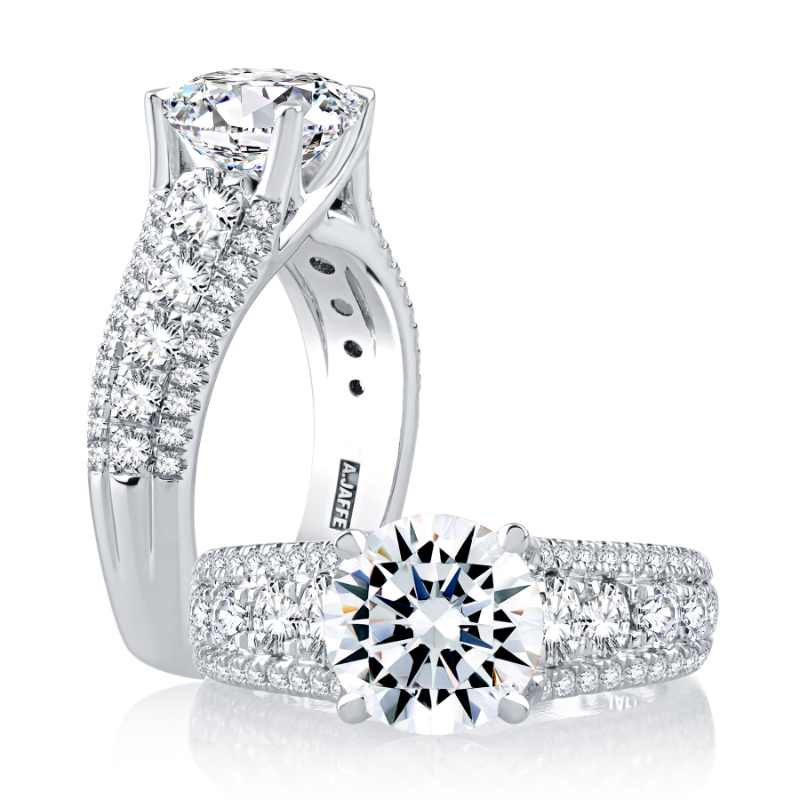 Pav&eacute; Diamond Engagement Ring
