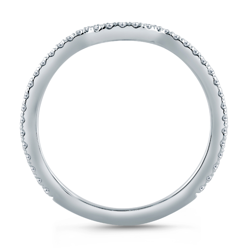 Curved Diamond Wedding Band-1