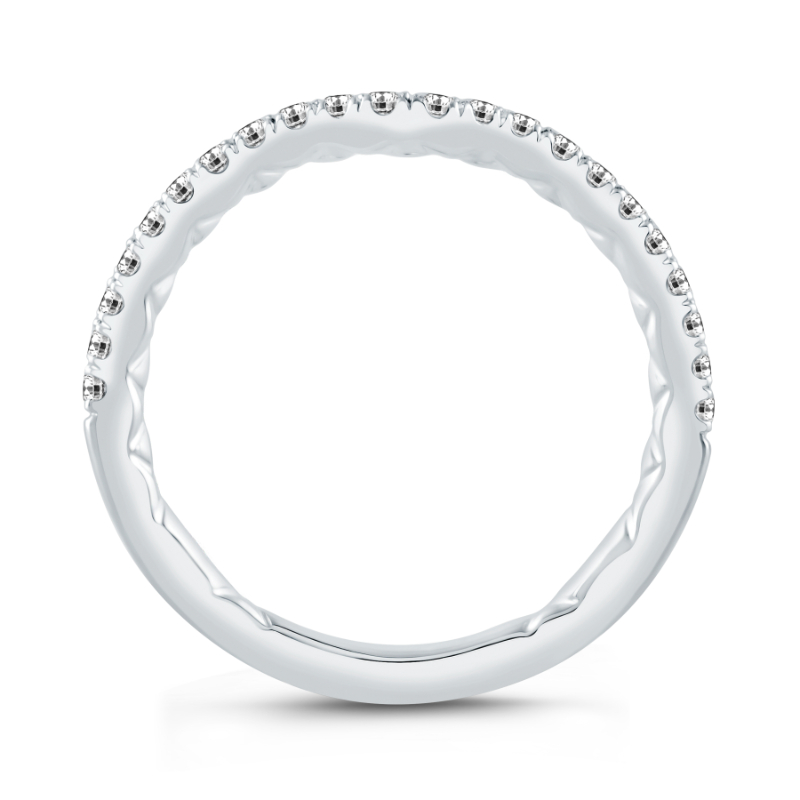 Curved Diamond Wedding Band-1