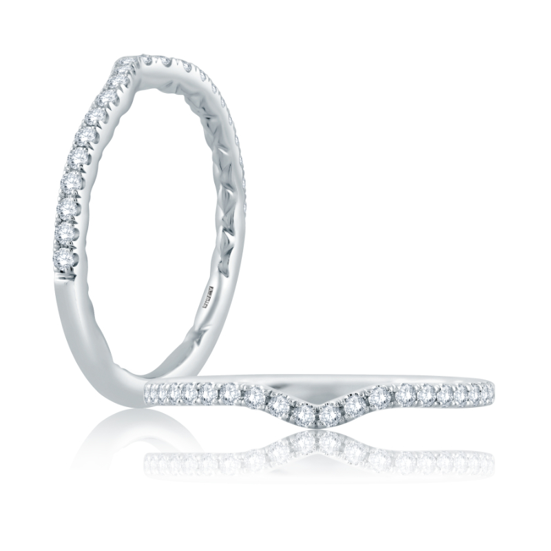 Curved Diamond Wedding Band