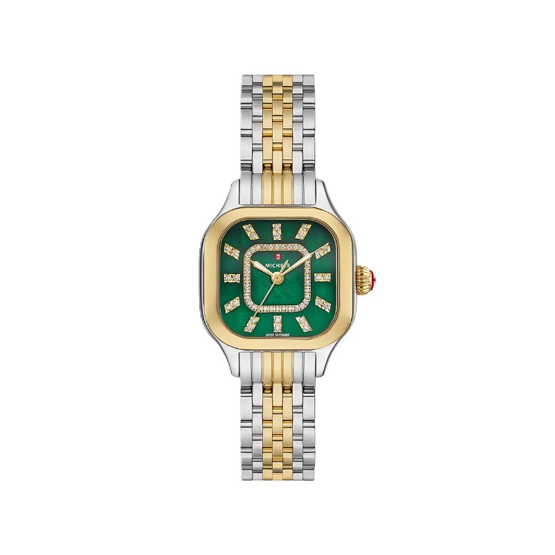 Meggie 18K Two-Tone Gold-Plated Diamond Dial Watch