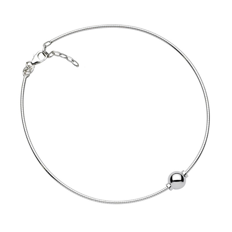 SS Single Bead Cape Cod Omega Anklet