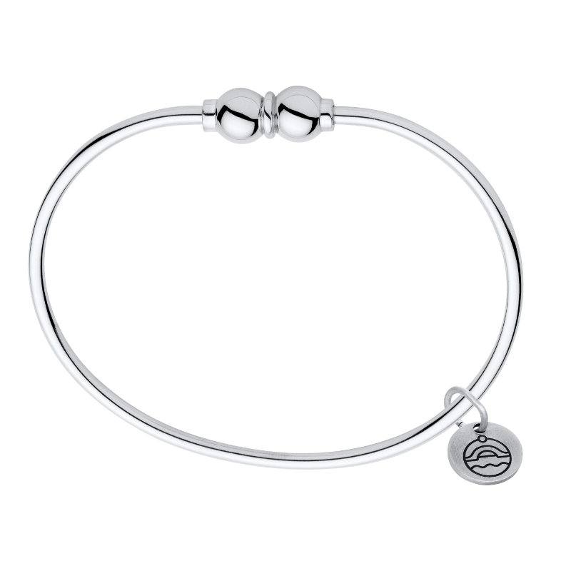 SS Double Ball Cape Cod Bracelet- SZ 7.57.5 All Silver Double Ball