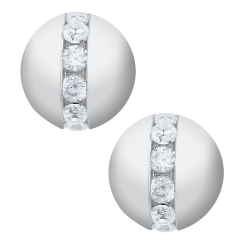 SS Cape Cod 8mm CZ Stud Earrings