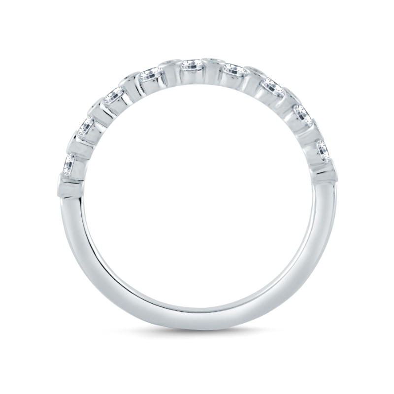 Bezel Set Diamond Wedding Band-1