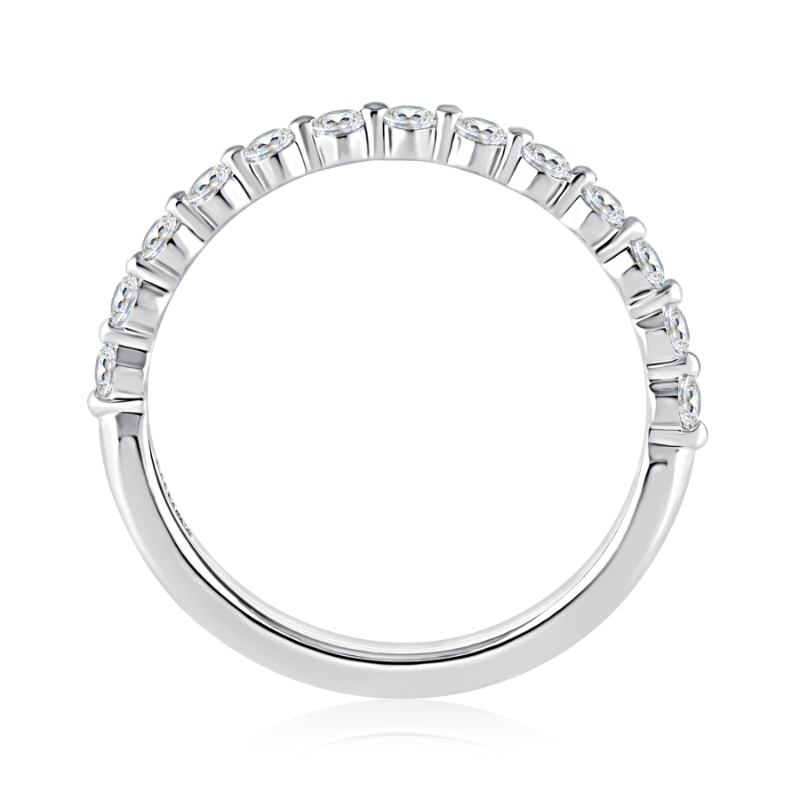 Single Shared Prong Diamond Wedding Band-1