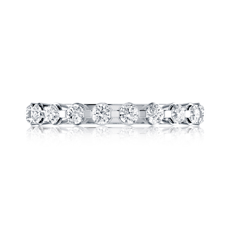 Single Shared Prong Diamond Wedding Band