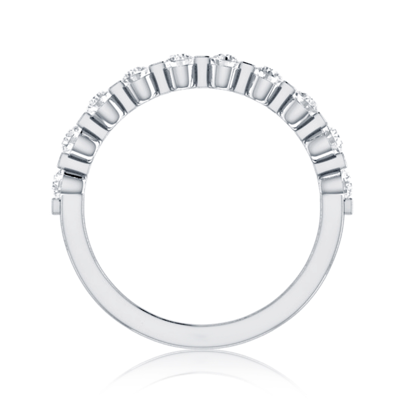 Single Shared Prong Diamond Wedding Band-1