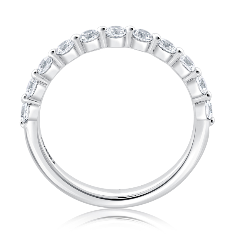 Single Shared Prong Diamond Wedding Band-1