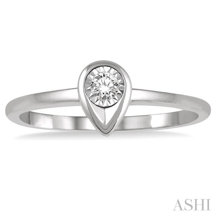 Stackable Pear Shape Diamond Promise Ring-2
