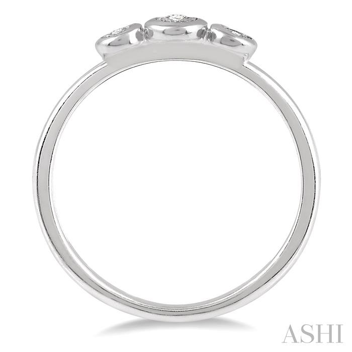 Stackable Round Shape Past Present & Future Diamond Promise Ring-3