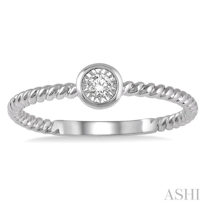 Stackable Round Shape Diamond Promise Ring-2