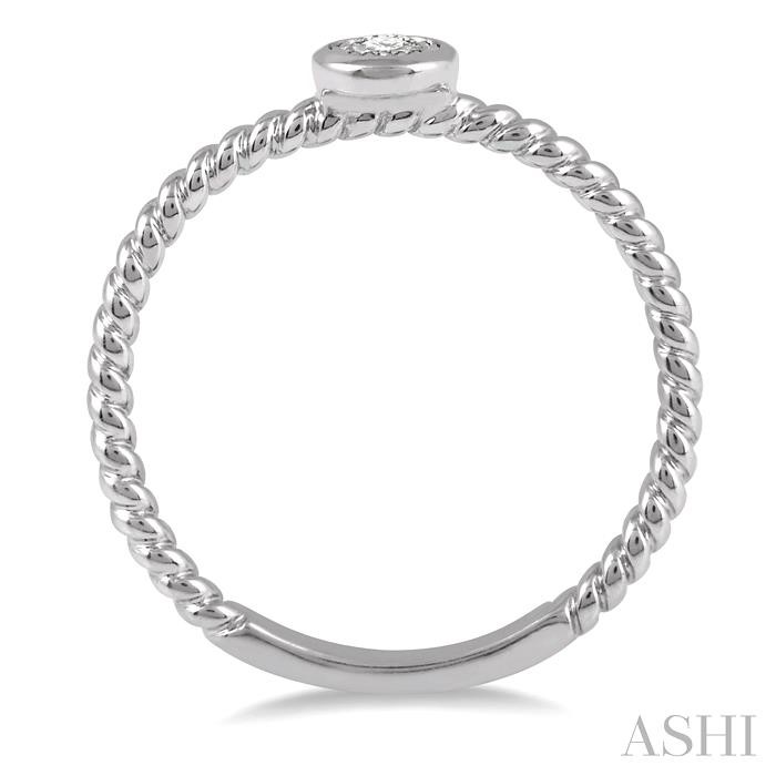 Stackable Round Shape Diamond Promise Ring-3