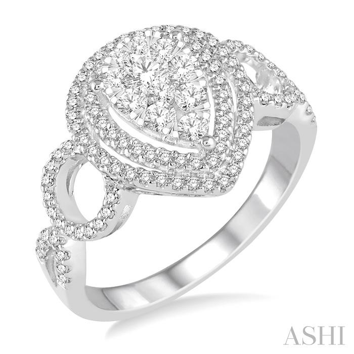 PEAR SHAPE LOVEBRIGHT DIAMOND RING