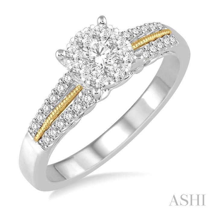 ROUND SHAPE LOVEBRIGHT DIAMOND ENGAGEMENT RING