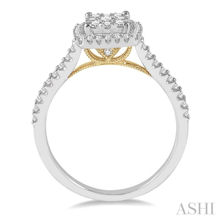 Cushion Shape Halo Lovebright Essential Diamond Engagement Ring-3