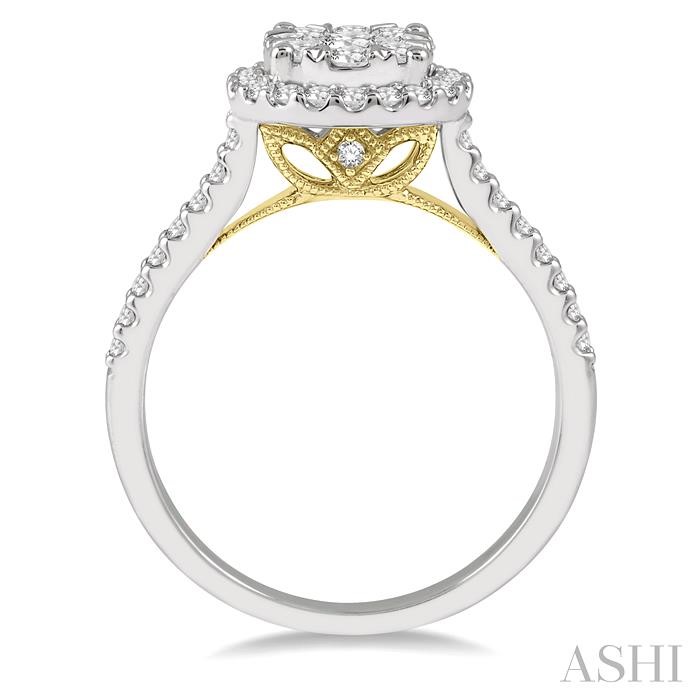 Round Shape Halo Lovebright Essential Diamond Engagement Ring-3