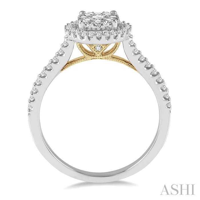 Round Shape Halo Lovebright Essential Diamond Engagement Ring-3