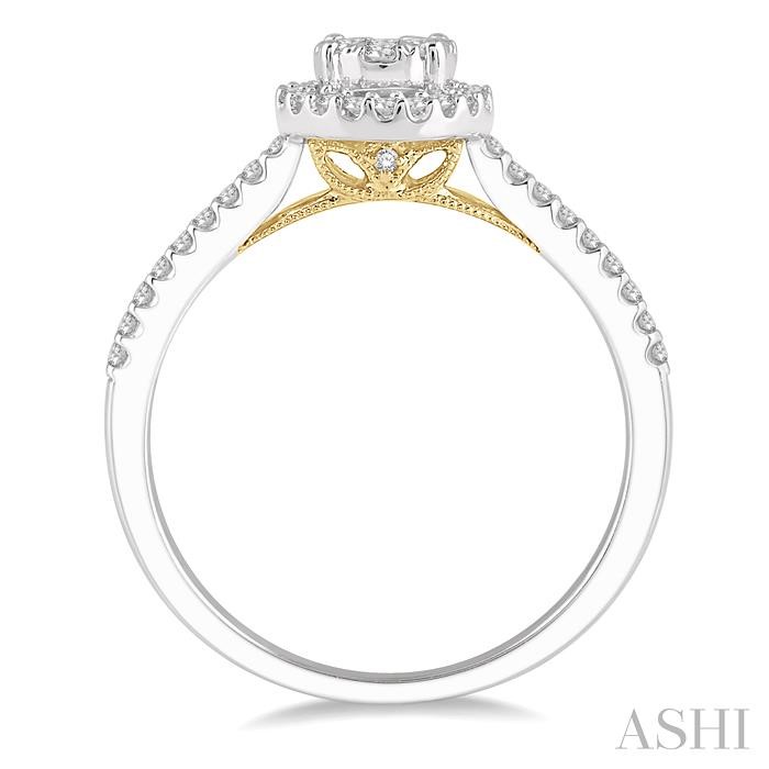 Round Shape Halo Lovebright Essential Diamond Engagement Ring-3