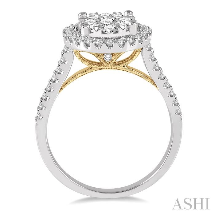 Oval Shape Halo Lovebright Essential Diamond Engagement Ring-3
