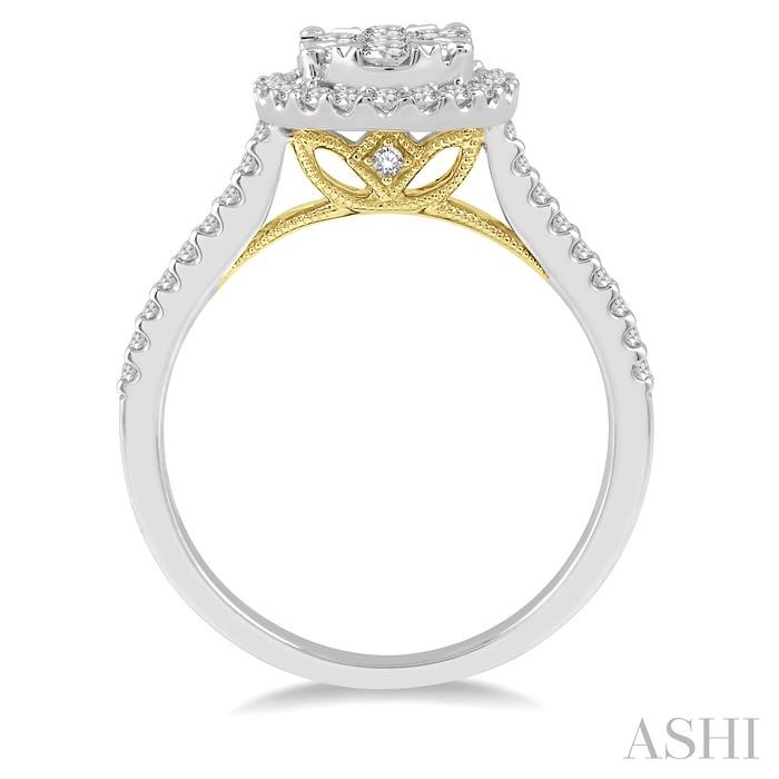 Oval Shape Halo Lovebright Essential Diamond Engagement Ring-3