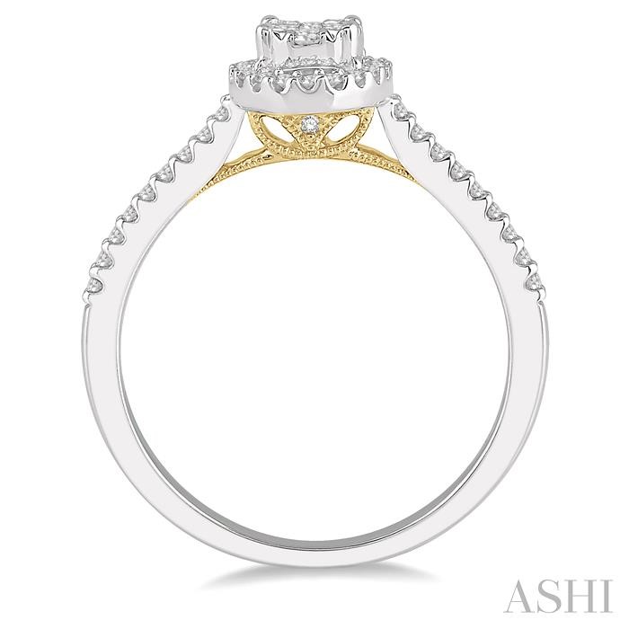 Oval Shape Halo Lovebright Essential Diamond Engagement Ring-3