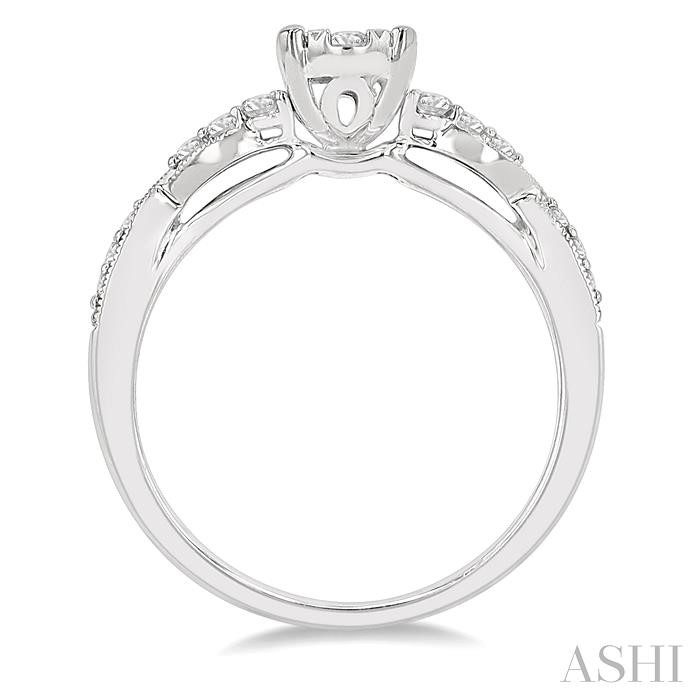 Oval Shape Lovebright Diamond Engagement Ring-3
