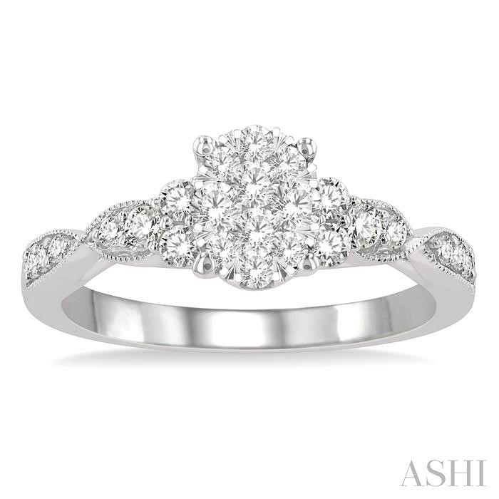 Oval Shape Lovebright Diamond Engagement Ring-2