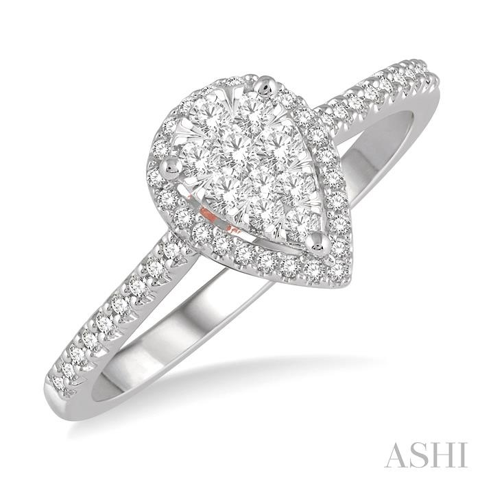PEAR SHAPE LOVEBRIGHT ESSENTIAL DIAMOND ENGAGEMENT RING