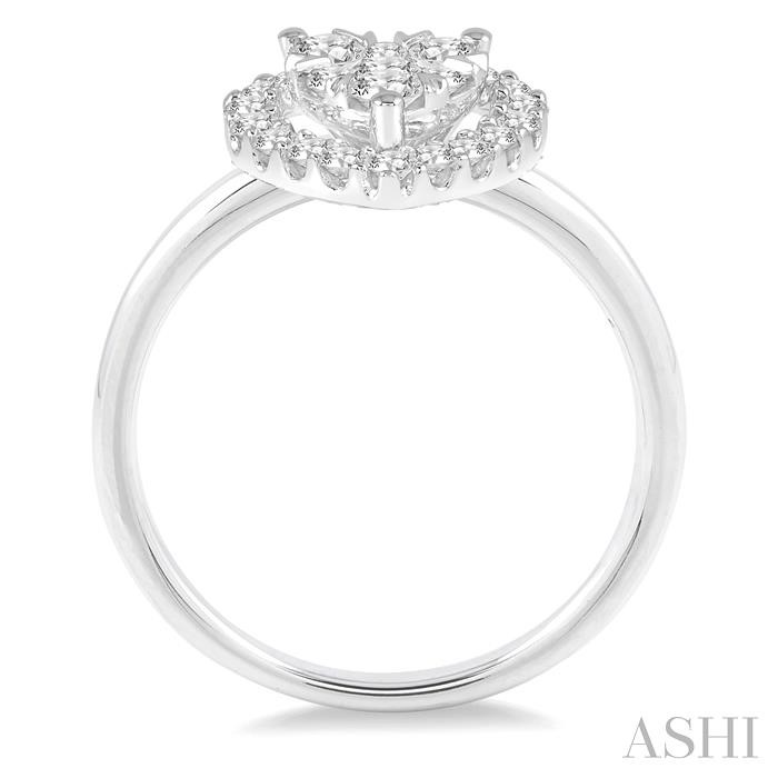 Heart Shape Halo Lovebright Essential Diamond Engagement Ring-3
