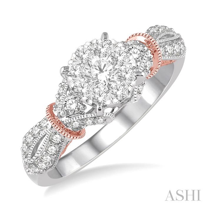 ROUND SHAPE LOVEBRIGHT DIAMOND ENGAGEMENT RING