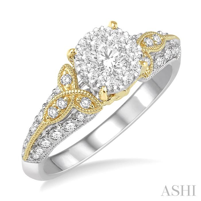 ROUND SHAPE LOVEBRIGHT DIAMOND ENGAGEMENT RING