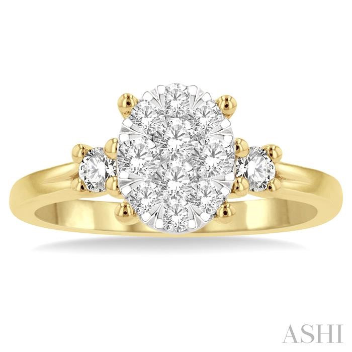 Oval Shape Lovebright Diamond Engagement Ring-2