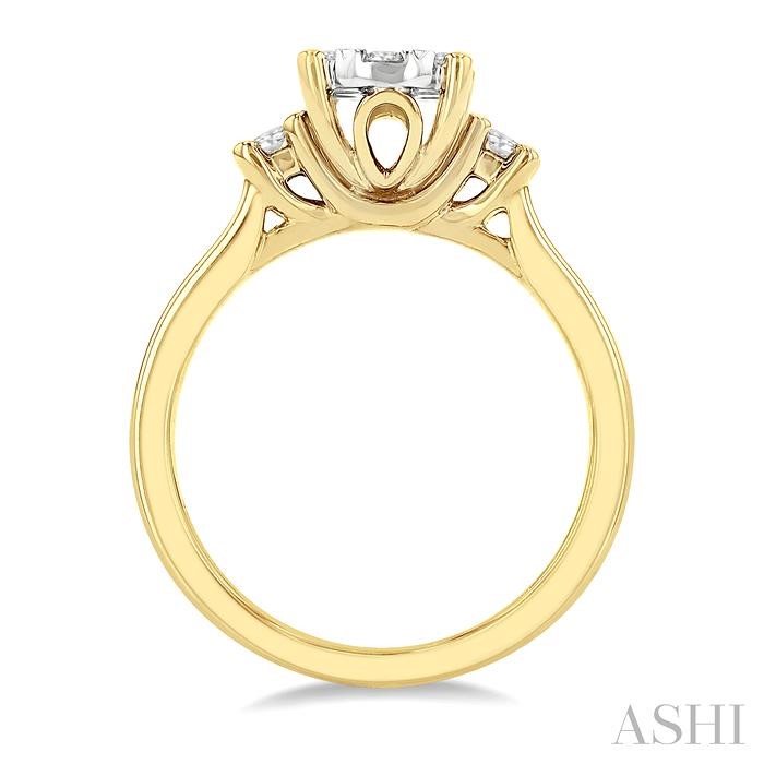 Oval Shape Lovebright Diamond Engagement Ring-3