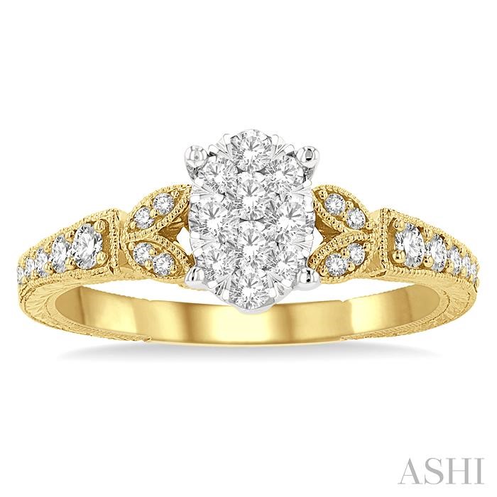 Oval Shape Lovebright Diamond Engagement Ring-2