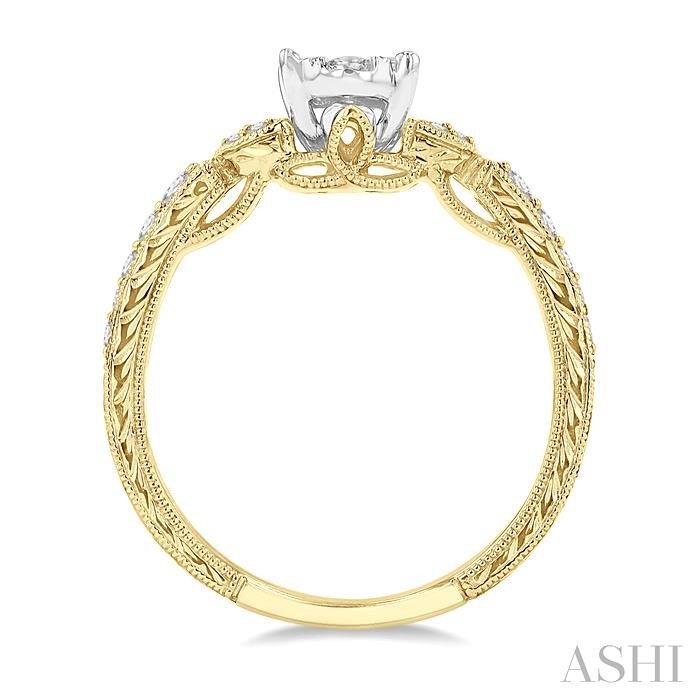 Oval Shape Lovebright Diamond Engagement Ring-3
