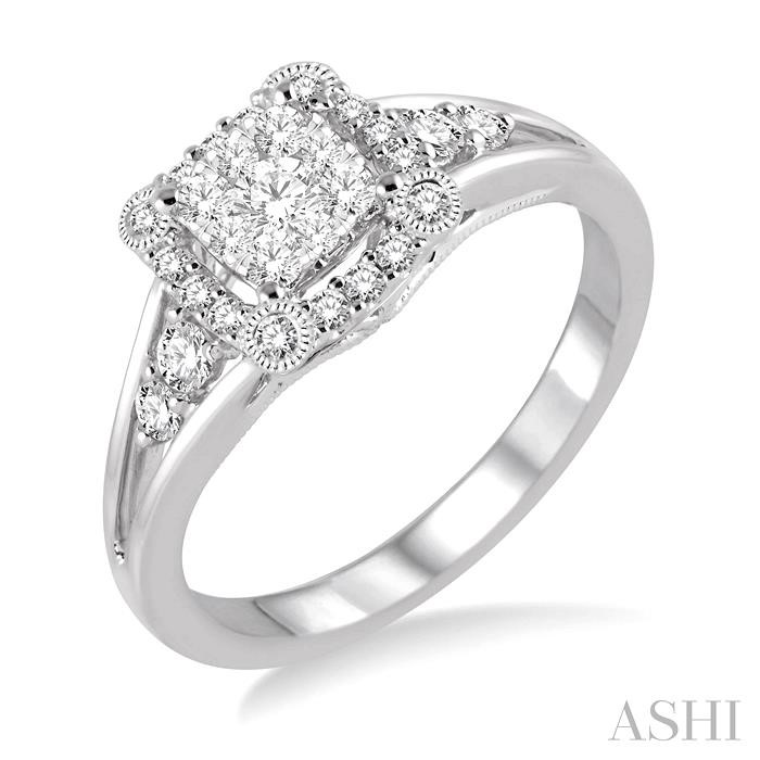 HALO LOVEBRIGHT DIAMOND ENGAGEMENT RING