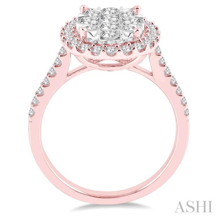 Oval Shape Halo Lovebright Essential Diamond Engagement Ring-3