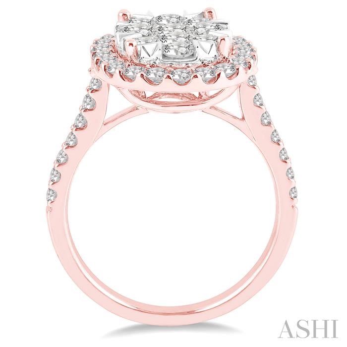 Oval Shape Halo Lovebright Essential Diamond Engagement Ring