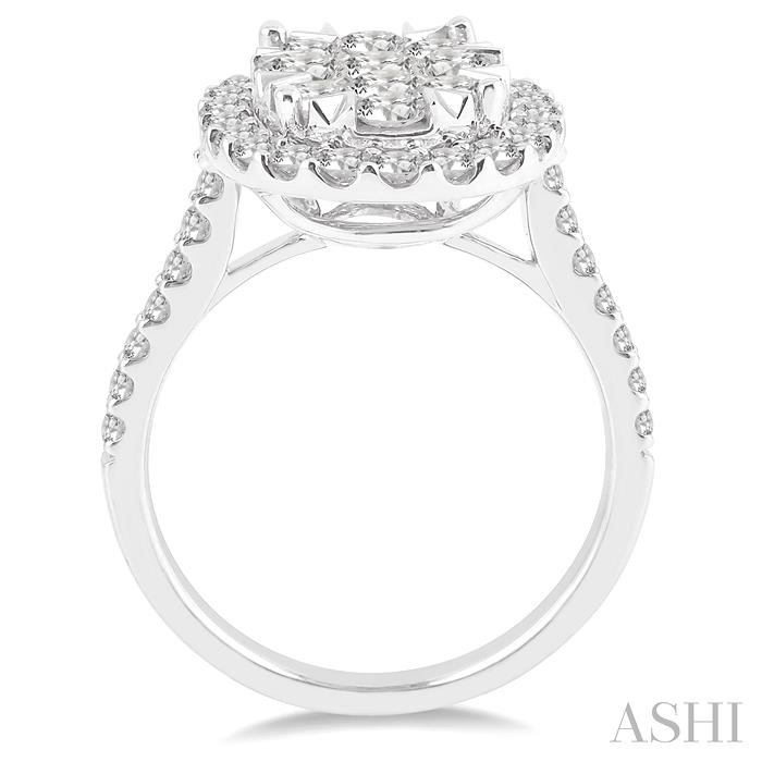 Oval Shape Halo Lovebright Essential Diamond Engagement Ring-3
